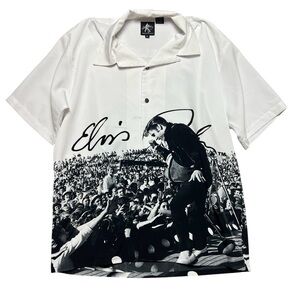 Elvis Presley DragonFly Vintage Button Up Shirt Size Medium